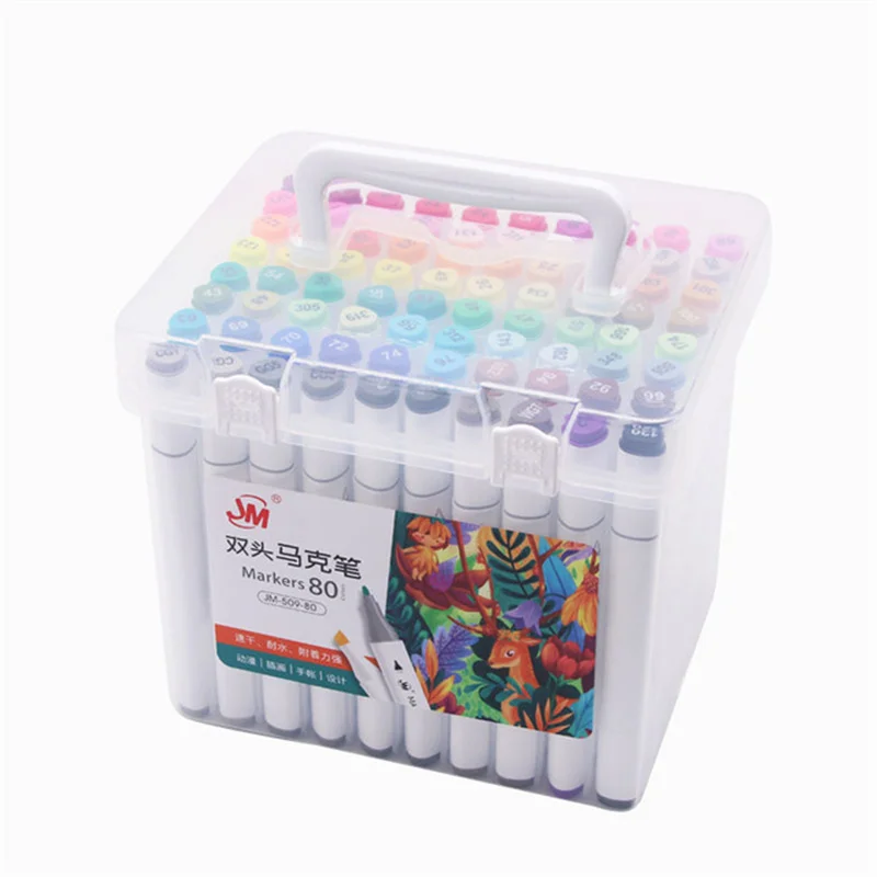 

Professional Art Markers Set Double Headed Colored Alcoholic Pens For Artist Manga Sketching Markers Art Supplies Student Gift
