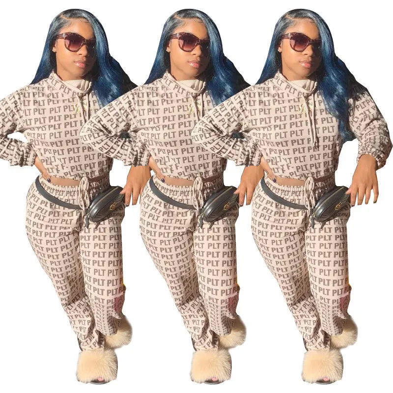 Комплект из двух предметов с длинным рукавом и буквенным принтом укороченный топ