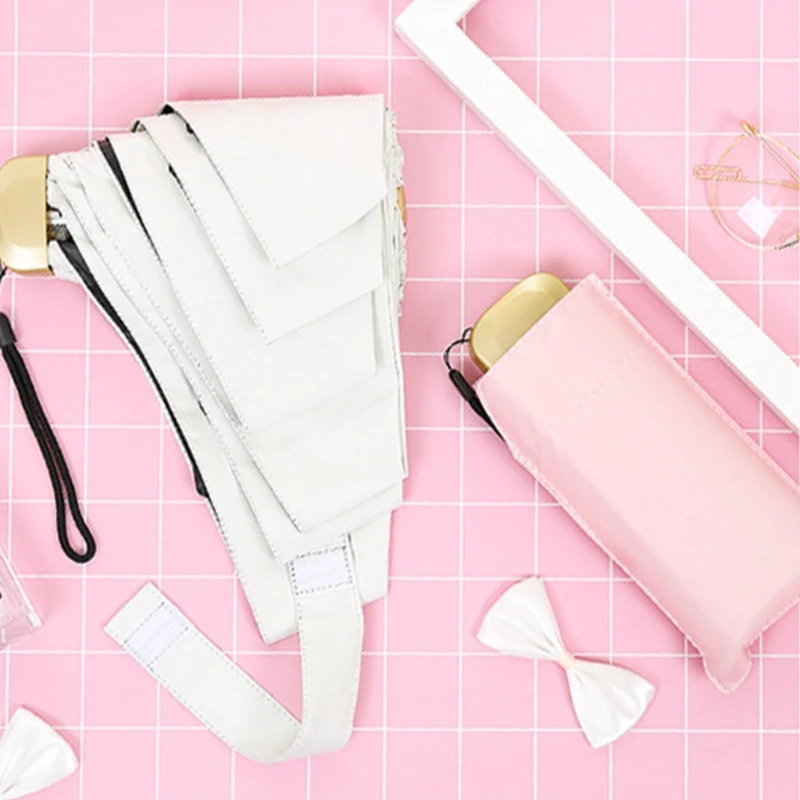 Маленький складной зонтик с 6 ребрами для путешествий портативный легкий от