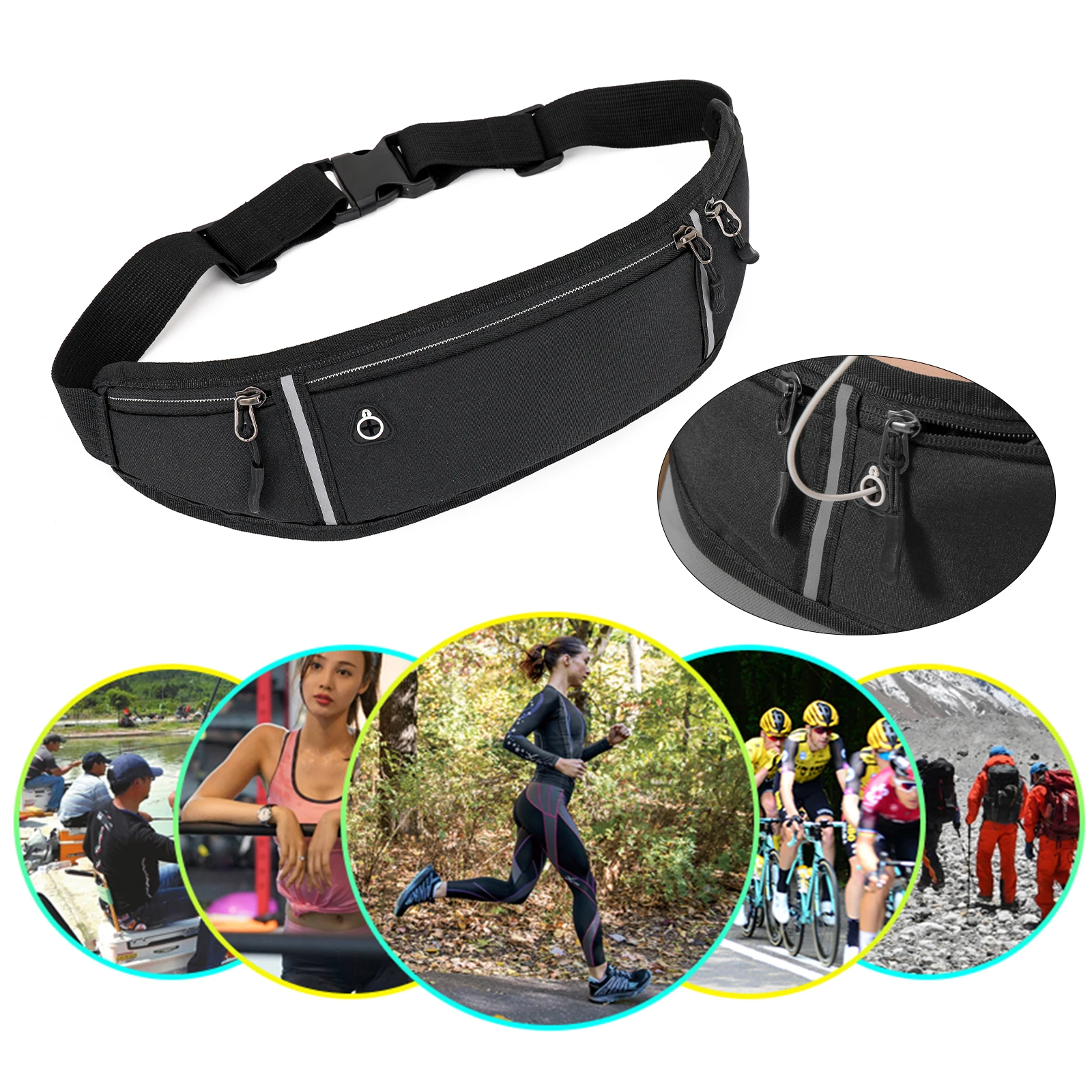 

Профессиональная поясная сумка для бега, спортивный поясной кошелек, Женский Мужской чехол, скрытый кошелек, спортивные сумки для тренажер...