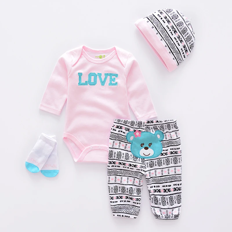 Милые обезьяны ребенка Комплекты для девочек Хлопковая Одежда мальчиков костюм