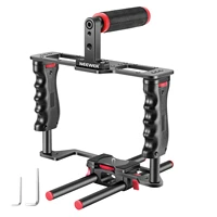 neewer camera video cage film movie making kit with top handle dual hand grip for canon sony fujifilm and nikon dslr camera