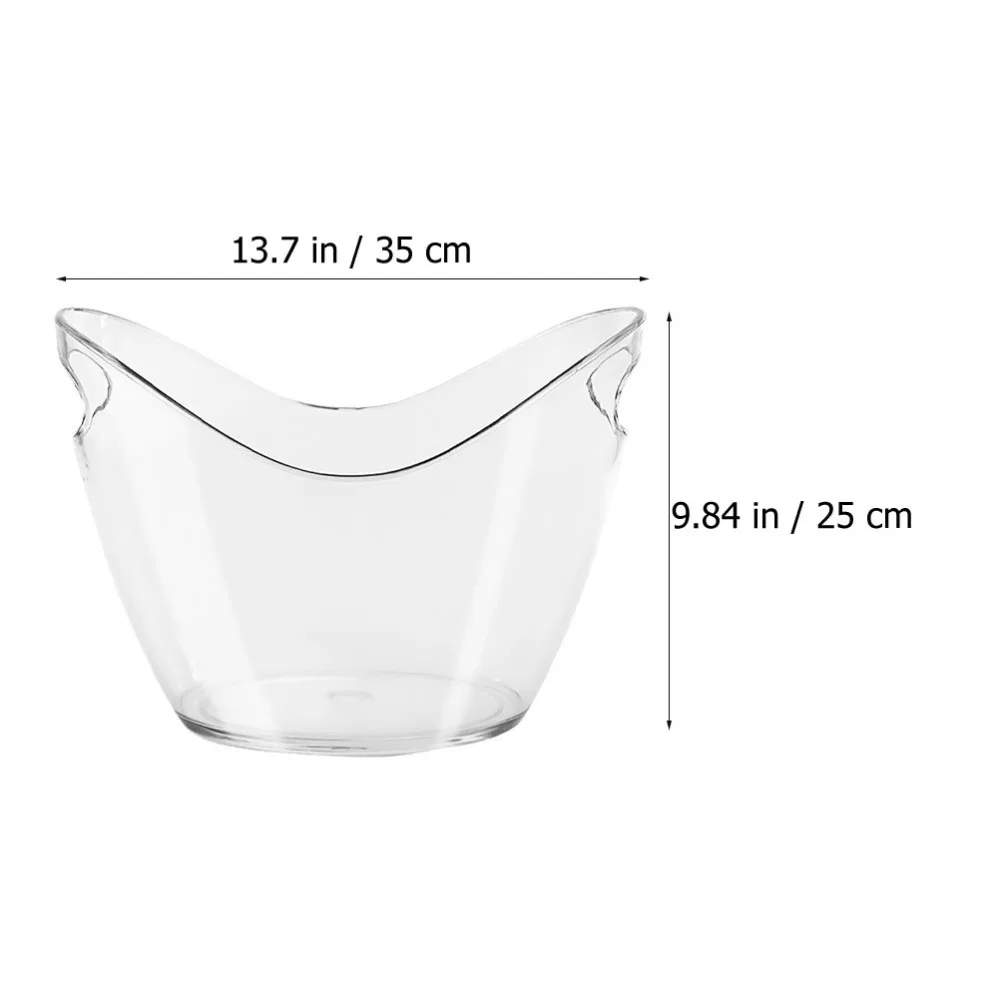 

1PC Transparent Ingot-shaped Ice Bucket Champagne Red Bucket Beer Bucket