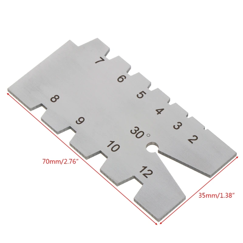 TR30 Degree Screw Thread Gauge Gage Tool Grinding Stainless Steel Welding Feeler U1JB | Инструменты