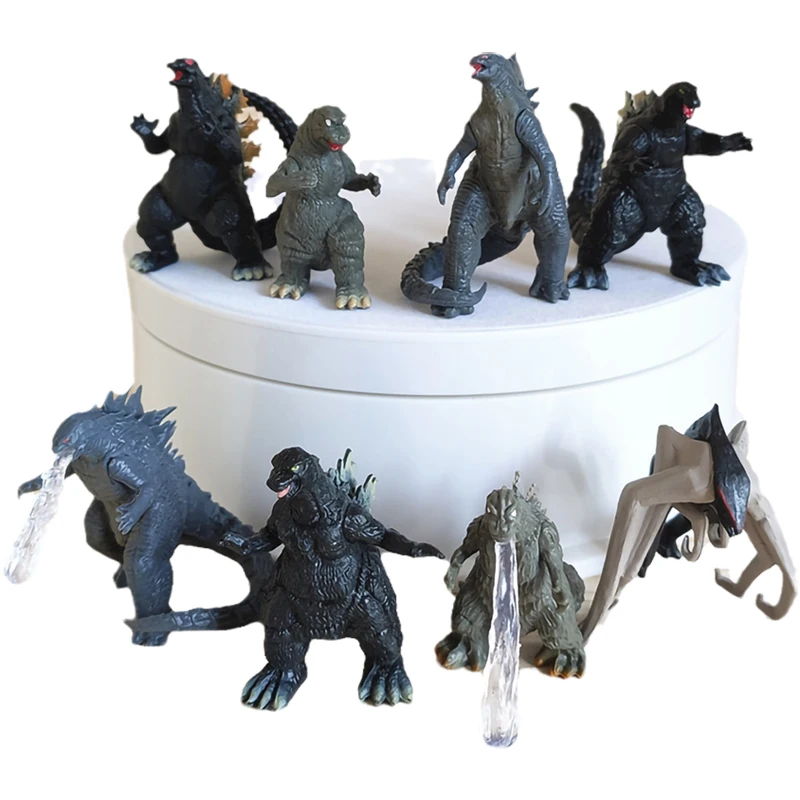 2021 New Movie Godzilla Vs Kong Skull Island Muto 8 Pcs Set King of Monster Model Action Figure Collection Animal Doll Kids Toys