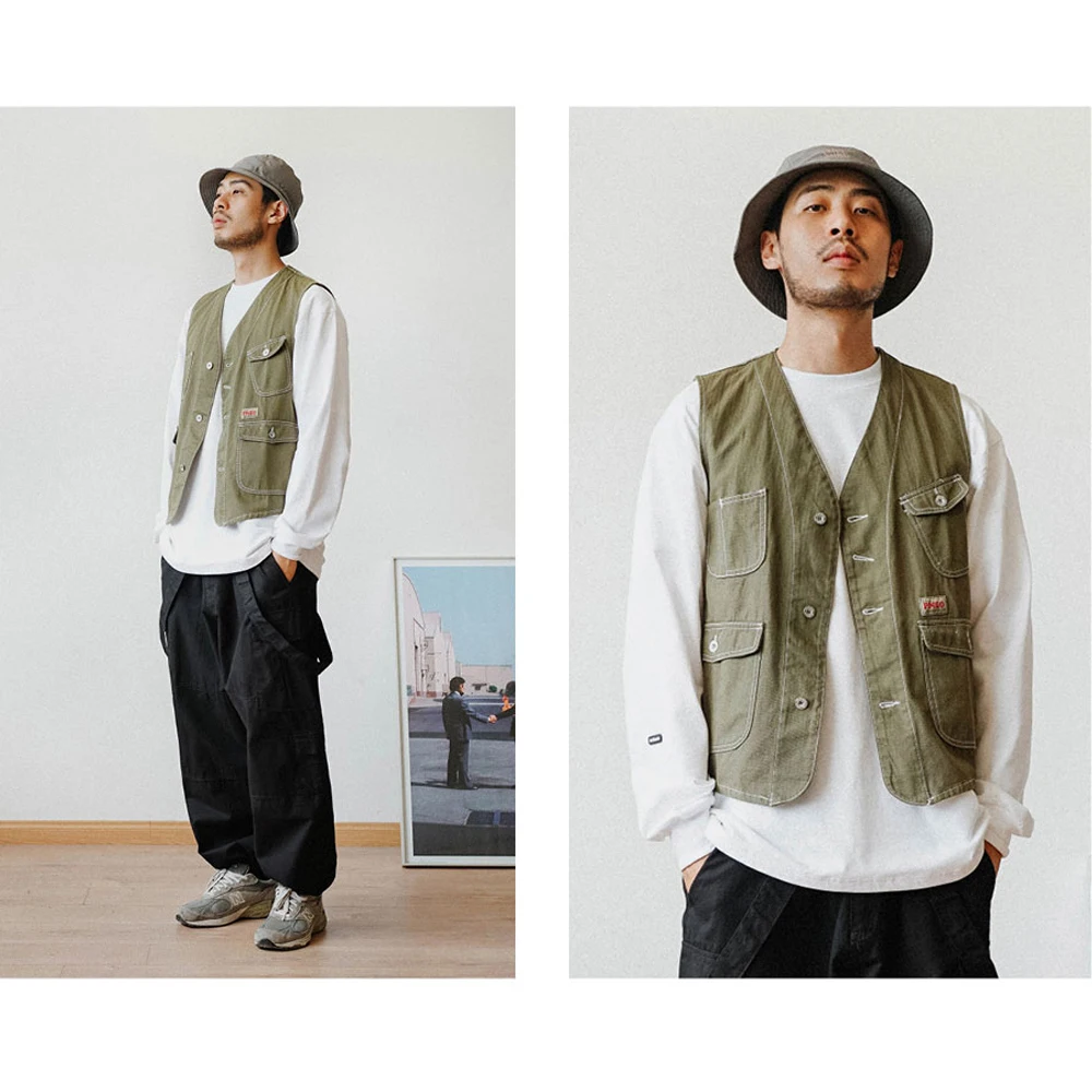 Мульти Карманный карго жилет для мужчин s Safari стиль фотографии жилеты уличная