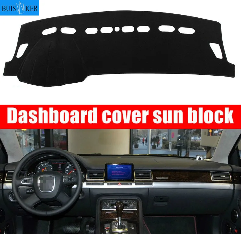 

For AUDI A8 2003 2004 2005 2006-2010 Dashboard Cover Sun Shade Non-slip Dash Mat Pad Carpet Car Stickers Interior Accessories