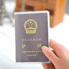 Дорожная грязезащитная Обложка для паспорта, кошелек из ПВХ, Прозрачный Женский держатель для удостоверения личности, кредитных карт, паспорта, сумочка, 1 шт.