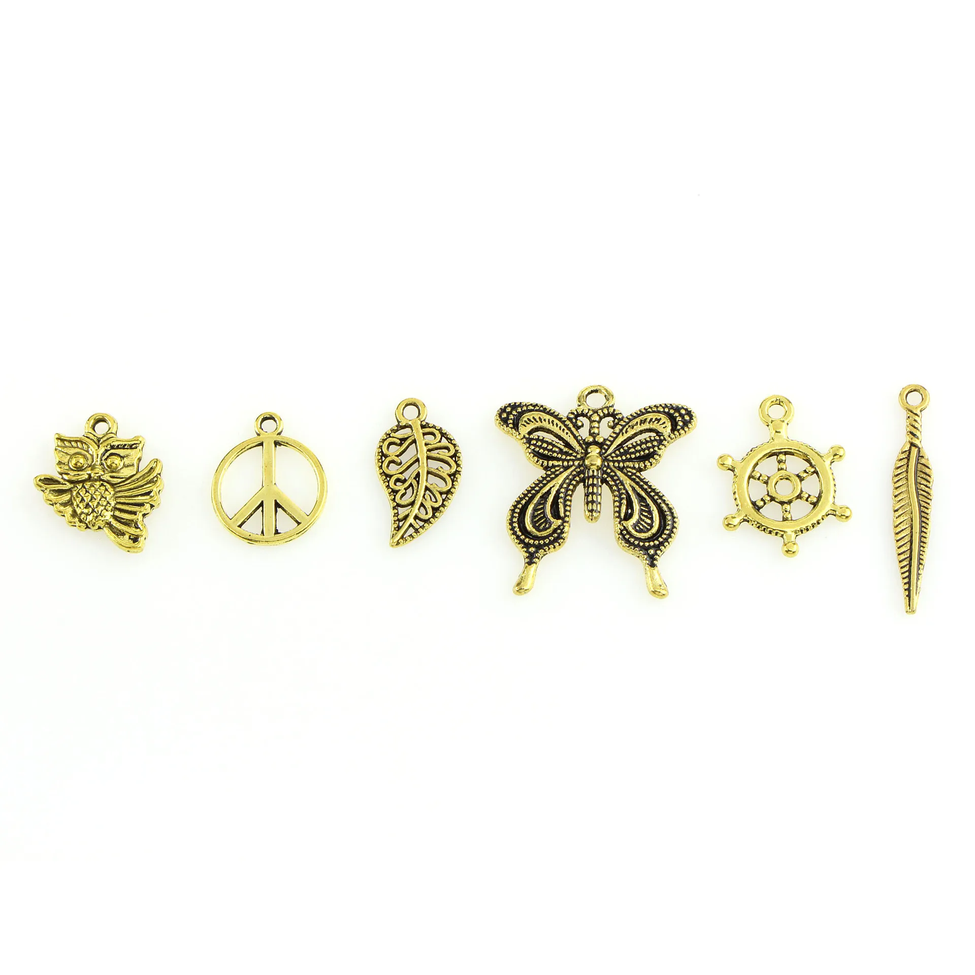 50 шт. Винтажный Золотой браслет аксессуары Подвеска Diy ожерелье смешанные