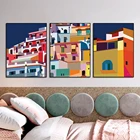 3 Панели абстрактная Красочная картина для дома на холсте в скандинавском стиле современные плакаты и принты Настенная картина для гостиной домашний декор