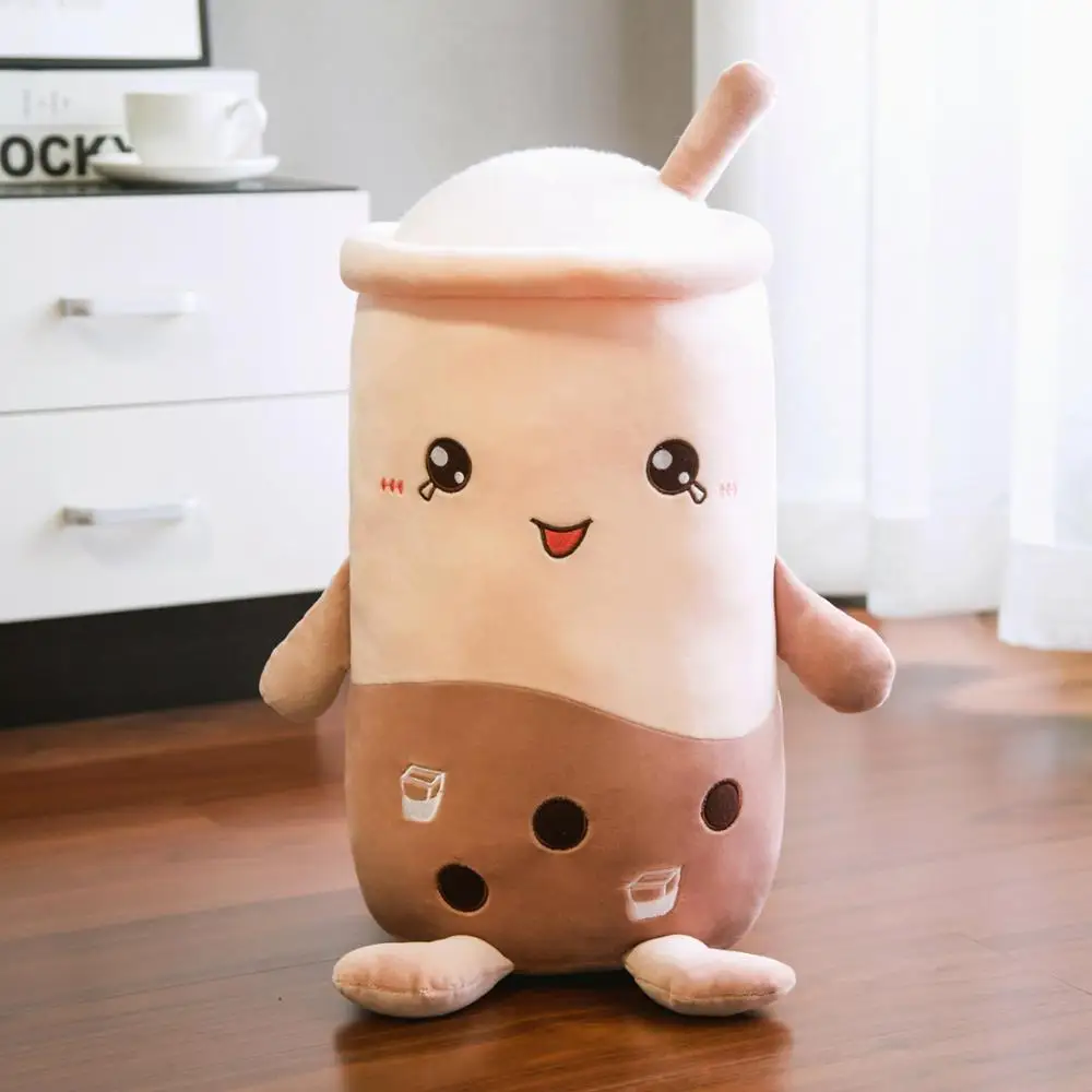 

New Lovely Milk Bubble Tea Cup Shaped Plush Toys Soft Cartoon Pillow Doll Kids Baby Gift