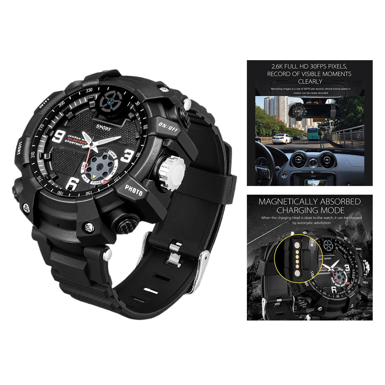 

2.6K HD Sports Watch for Action Video Recorder Rock Climbing Cycling Photo