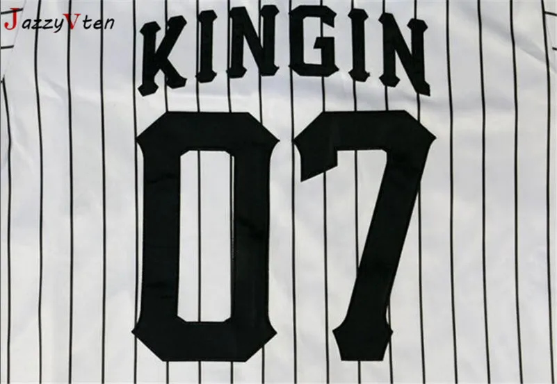 Фильм Трикотажные изделия с вышивкой Для мужчин 07 # Kingin LK Бейсбол Джерси