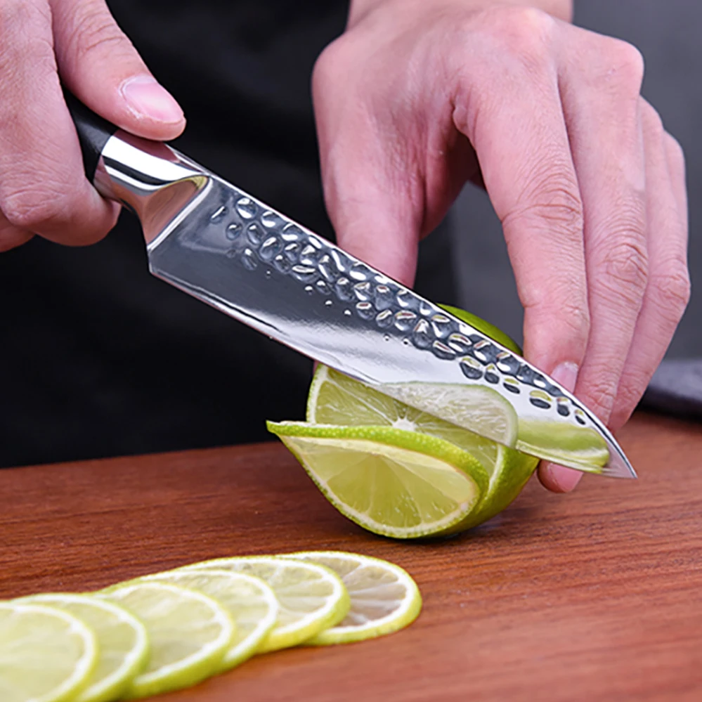 Набор кухонных ножей из нержавеющей стали 440C 5 шт. нож Santoku для нарезки овощей
