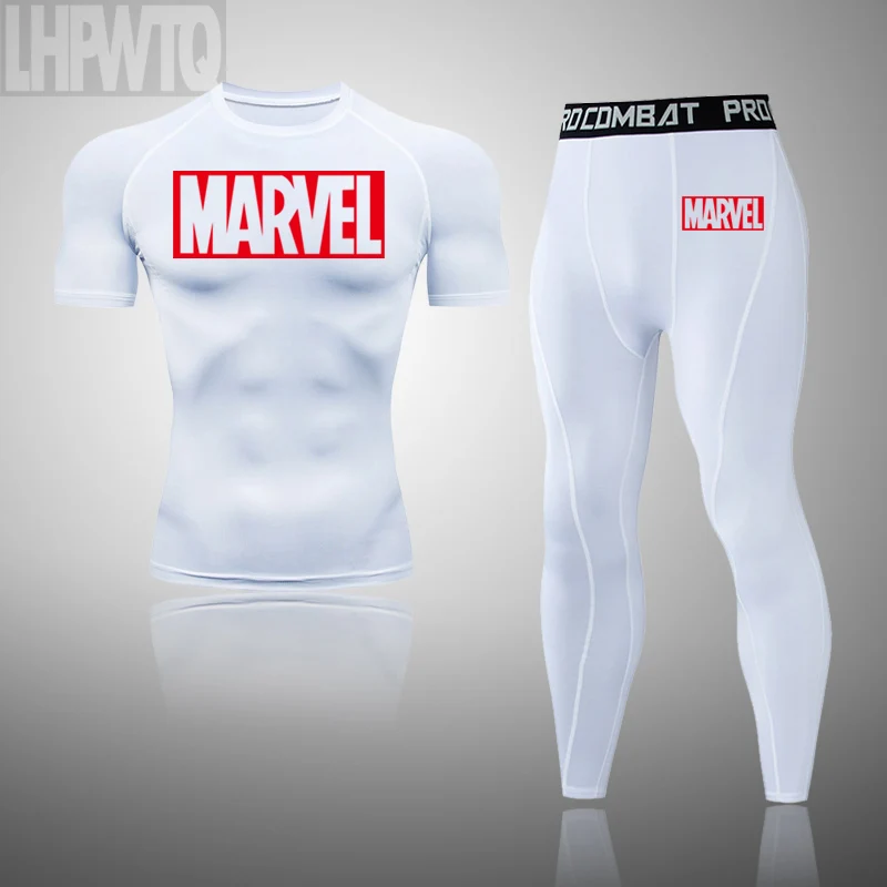 Новый фирменный мужской спортивный костюм компрессионный для спортзала фитнеса