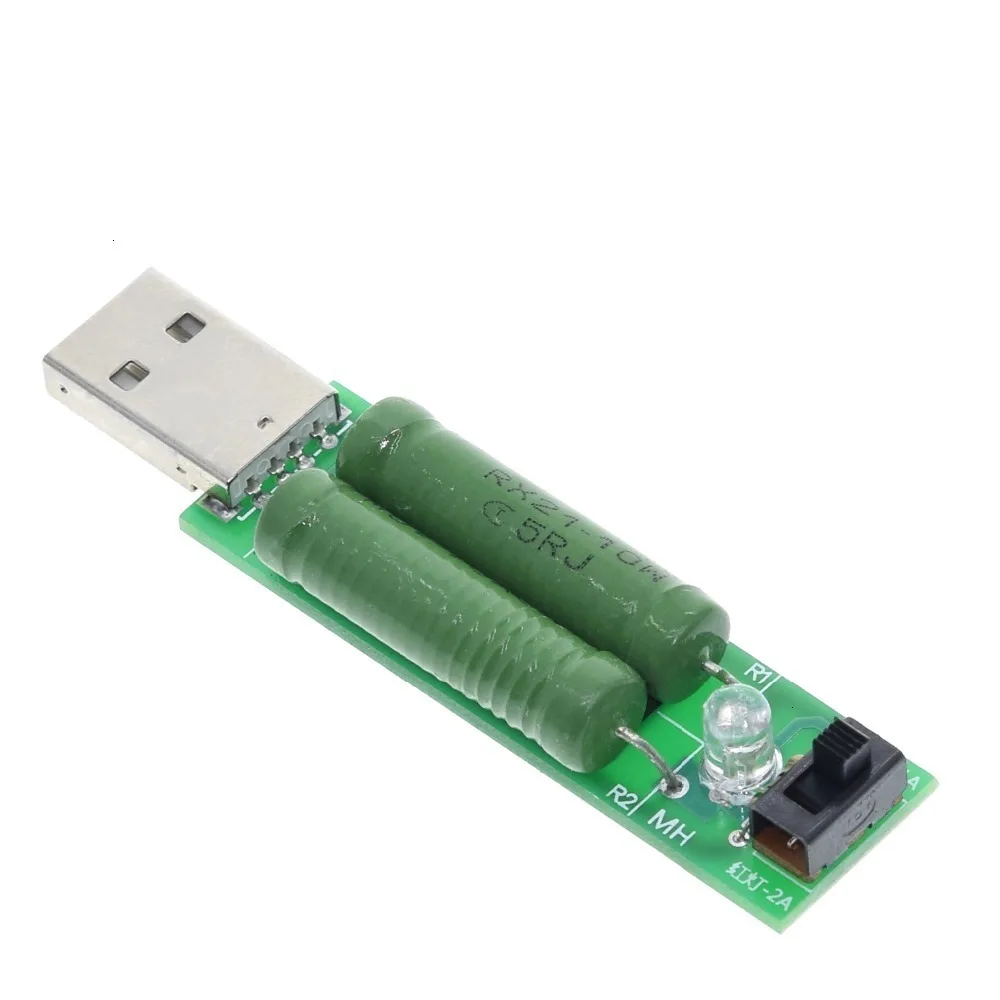 1 шт./лот USB порт мини разряд нагрузочный резистор цифровой измеритель напряжения тока тестер 2A/1A с переключателем 1A зеленый светодиод/2A красный светодиод