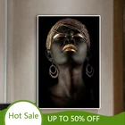 WTQ Contemplator, черная африканская Обнаженная женщина, настенная Картина на холсте, постеры, печать, скандинавский декор комнаты, картина, украшение для дома