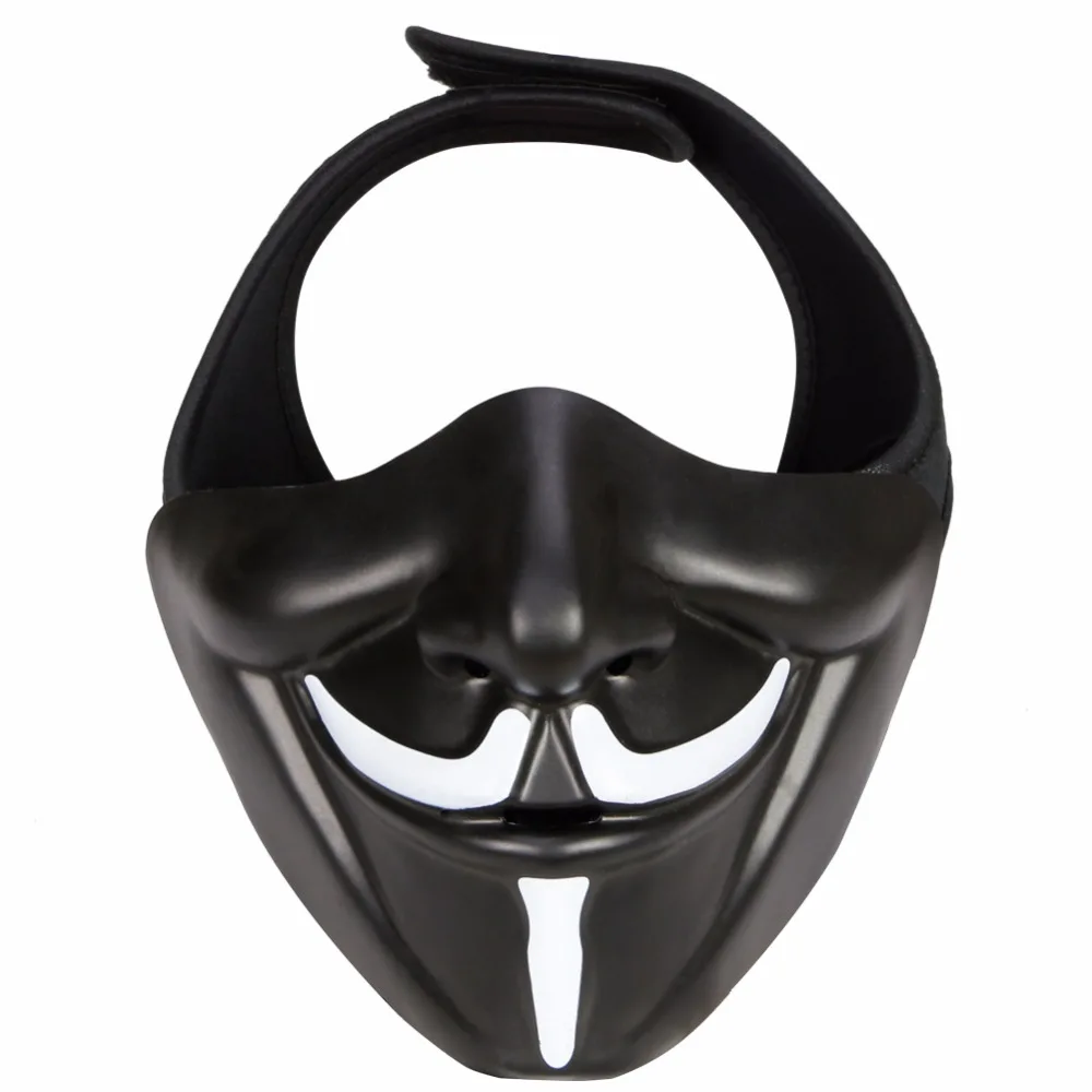 V For Vendetta половина уход за кожей лица маска Хэллоуин маски для костюмированной