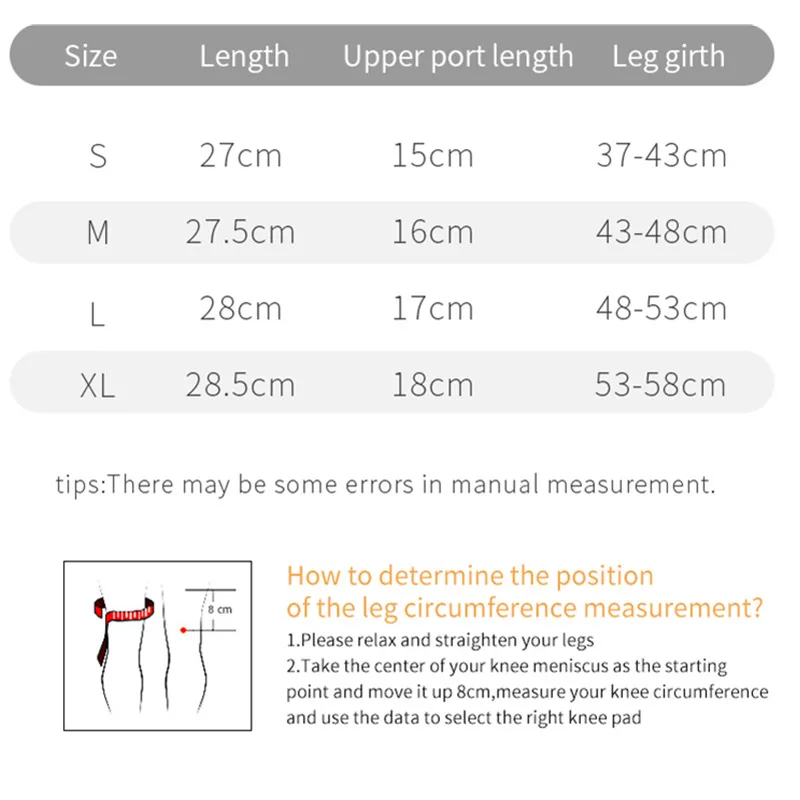 Компрессионный наколенник нейлоновый для тренировок артрита тяжелой атлетики