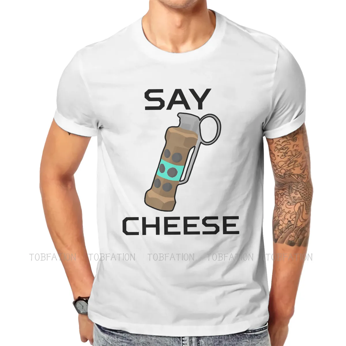 CSGO-Camiseta de juego de disparos en línea para hombre, camisa de Flashbang, de algodón, de verano