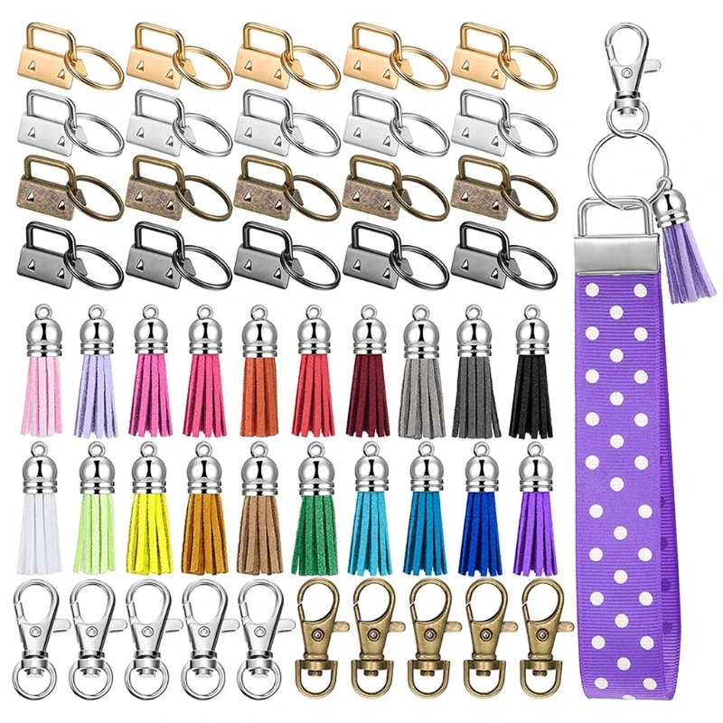 Полихроматический 60 штук брелок оборудования с ремешком на руку набор крюк