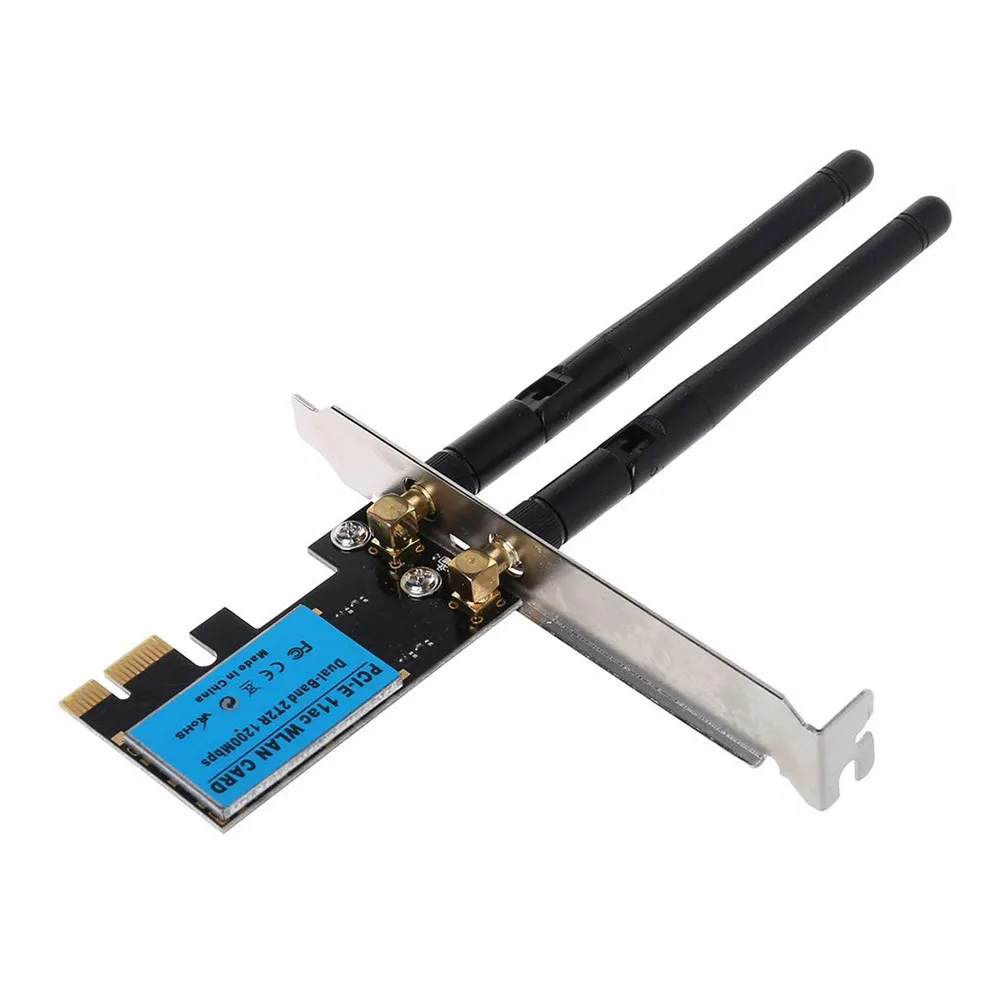 Беспроводная сетевая карта AC1200Mbps PCIe Двухдиапазонная 5G/2 4G беспроводной WiFi