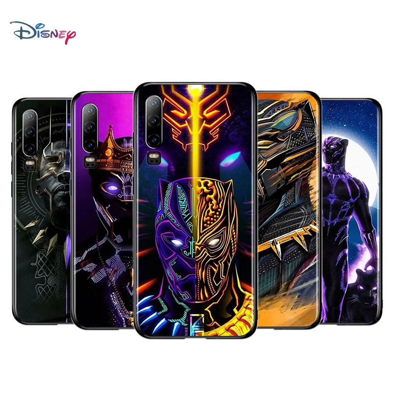 

Black Panther Marvel Avengers Super Hero For Huawei P50 P40 P30 P20 P10 P9 P8 Lite E Mini Pro Plus 5G TPU Silicone Phone Case