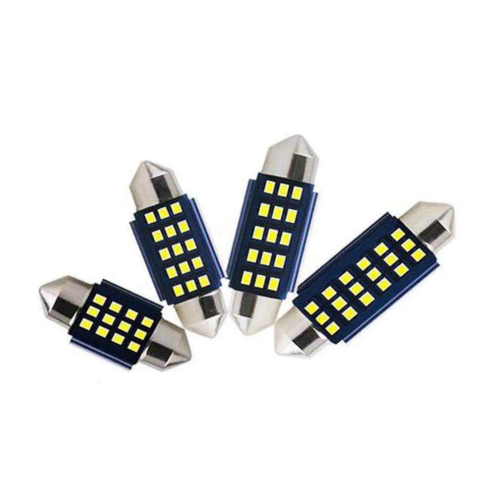 

1 Pcs Car Led Festoon Bulbs 31MM 36MM 39MM 41MM License Plate Lights 2016 SMD Reading Dome Door Map White Lamp 12V DC