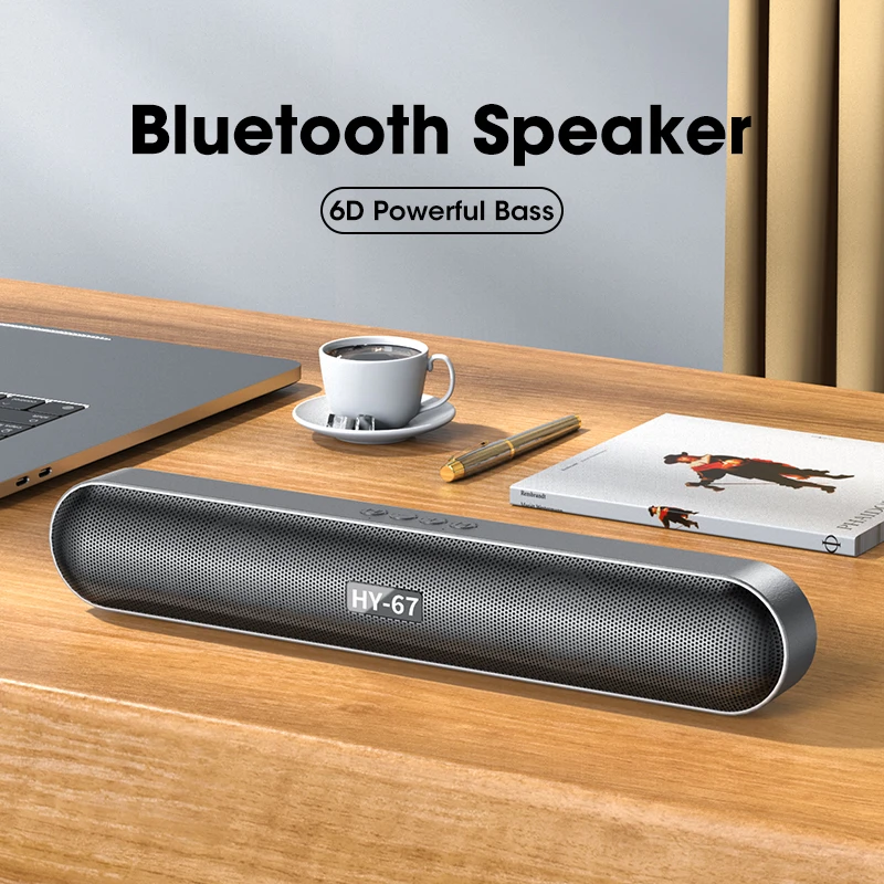 Саундбар Настольный для компьютера Bluetooth-колонки с глубокими басами 6D