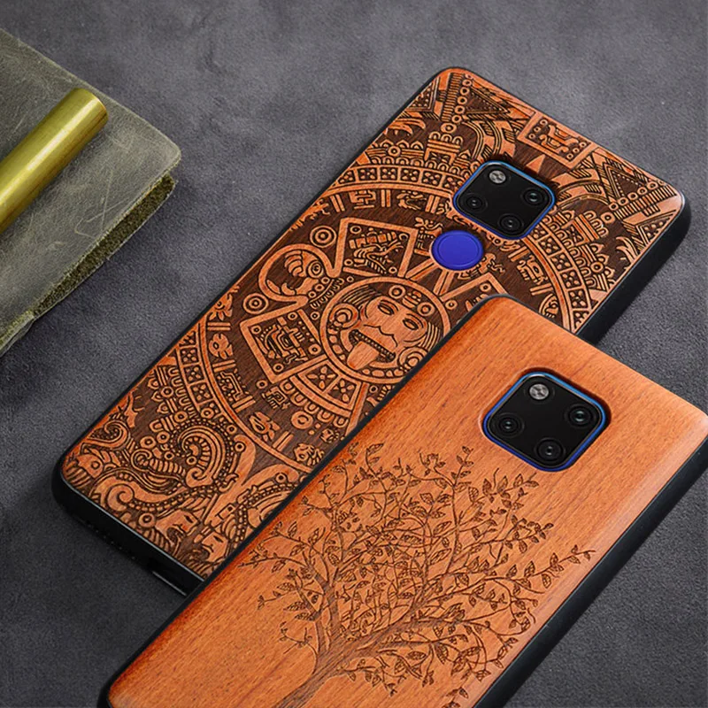 Резной деревянный ящик для huawei mate 20 huawei mate 20 pro противоударный чехол TPU бампер чехол для huawei mate 20 X чехол из дерева