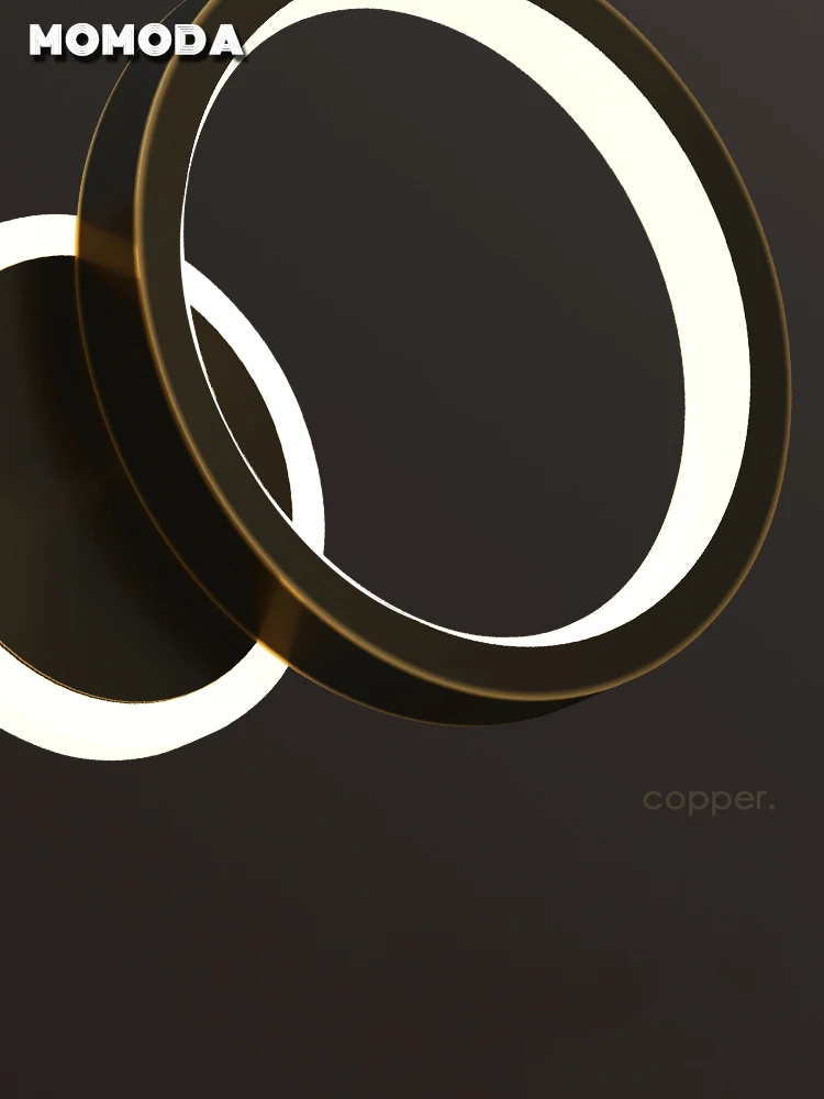 

MOMODA LED Wall Lamps Bedside Luxury Copper Art Deco Wall Sconce Lights for Bedroom Living Room Loft Aisle Home Indoor Lighting
