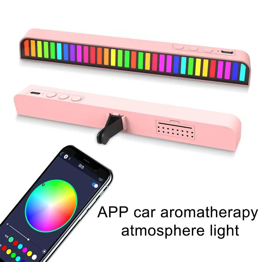 

New car aromatherapy atmosphere light Desktop LED Colorful voice control Music Light APP Control Rechargeable Aromatherapy
