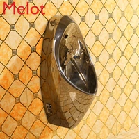 silver hanging urine cup automatic induction wall mounted urine cup ceramic silver urinal urinal urinal funnel