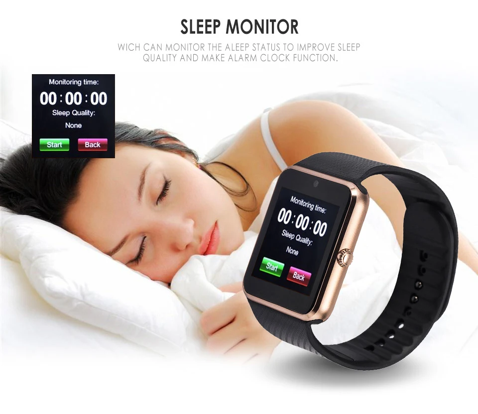 Мужские и женские Bluetooth спортивные Смарт-часы GT08 для IOS Android телефон наручные часы