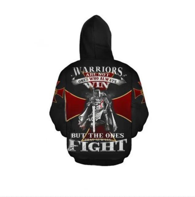 

black Templar Order Sweatshirt Fashion Casual Hooded cosplay costume Streetwear Oversized Pullover Outerwear