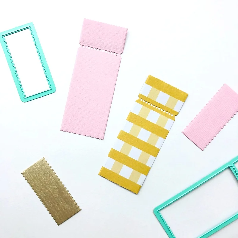 

SS Creativity Mint Cardmaking Kits Vintage Ticket Stamp 2pc Metal Die Cutter Paper Craft 2022 New Arrival Scrapbooking for Dies