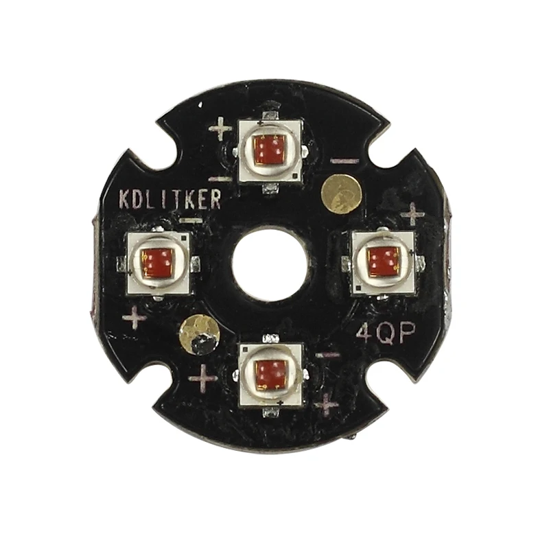 

Quad Cree XP-E2 Amber 585nm SMD 3535 LED Emitter with KDLITKER 20mm DTP Copper MCPCB Parallel with Optics Flashlight DIY