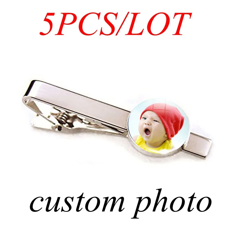 5 шт./лот оптовая продажа зажим для галстука с текстом на заказ мужчин