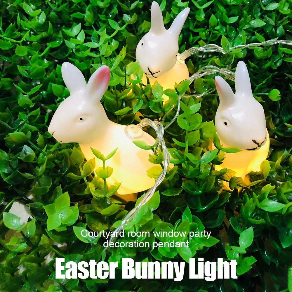 

1.5m Easter Rabbit String Light Easter LED Lamp Easter Bunny Decorative Light Easter Decoration Rabbit Light Happy Easter Decor