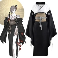 anime nier reincarnation assassin cosplay costume adult women outfits kimono girl batwing coat top skirt bow gloves halloween