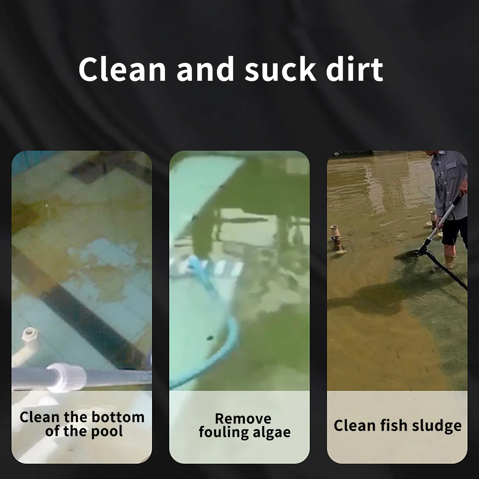 

Swimming Pool Vacuum Suction Brush Head Pond Fountain Spa Pool Vacuum Cleaner Brush Cleaner Cleaning disinfect Tool