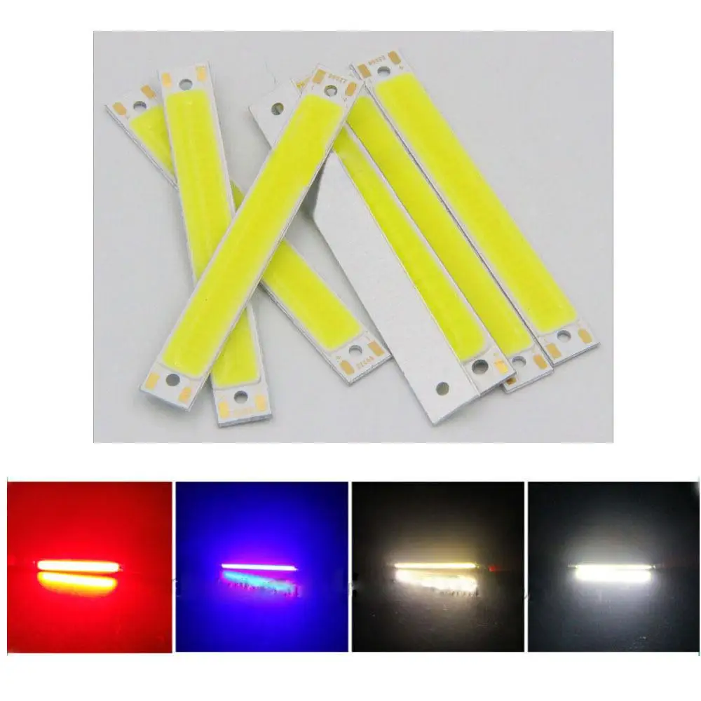 

COB Chip Light LED Panel Strip 3W/1W 60x8mm DIY Floor Lights Spotlight Source LED Chip Eco-Friendly 3V Multicolor