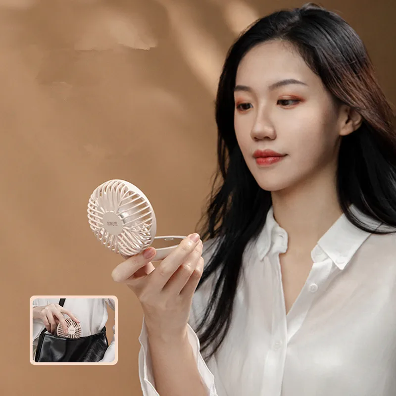 

Xiaomi Sothing LED Makeup Mirror with Fan Handheld Fold Portable Makeup Tool Mini Mute Cooler Fan make up light mirrors lighted