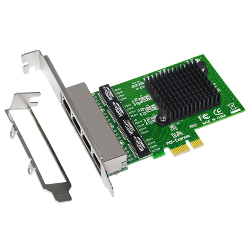 Сетевые карты Lan Ethernet сетевой адаптер Сетевая карта 4 порта Rj45 Pci Express бесплатный