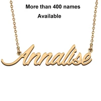cursive initial letters name necklace for annalise birthday party christmas new year graduation wedding valentine day gift