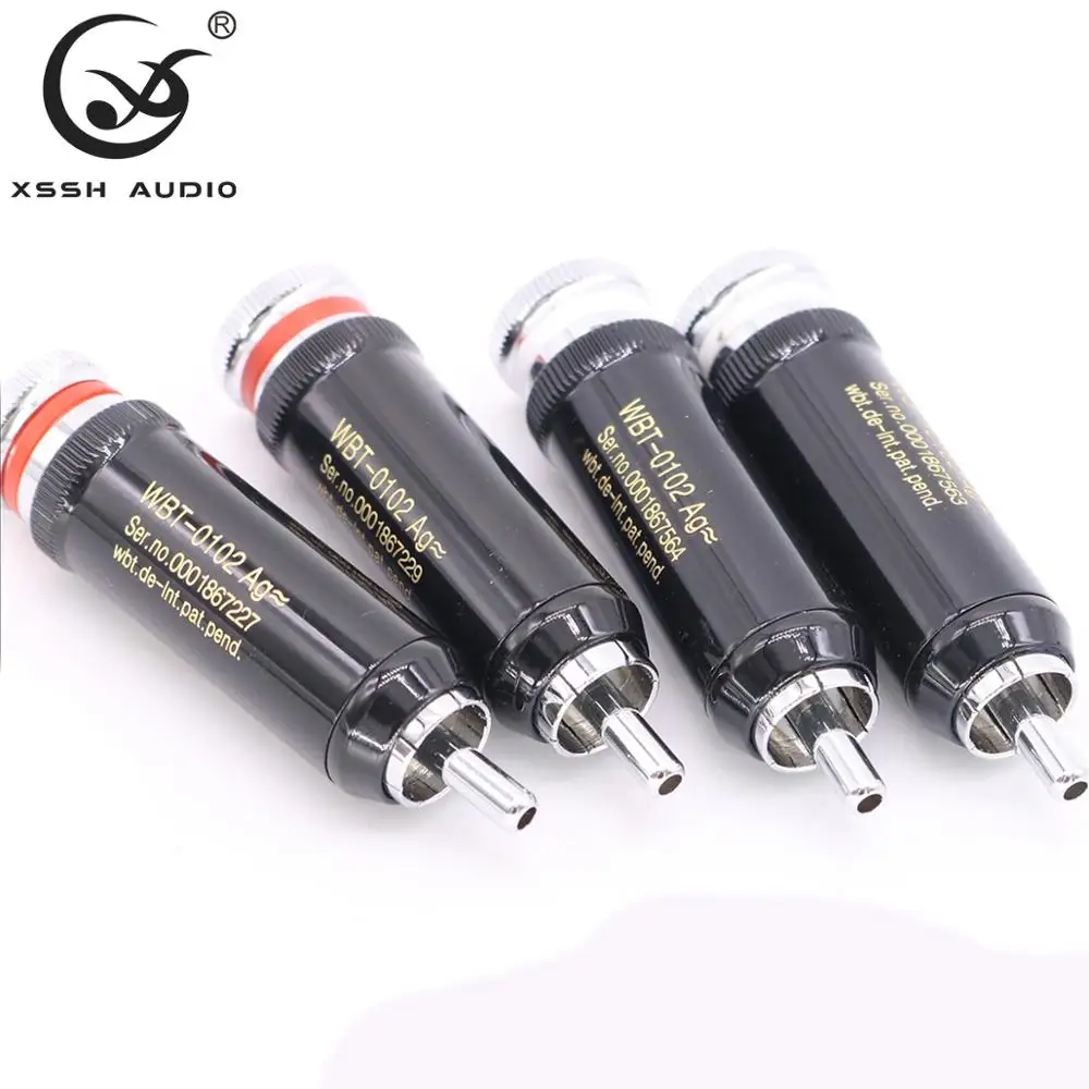 4 шт. Hi end 0102Ag с серебряным покрытием XSSH Fi поделки из латуни Плакировка родия аудио