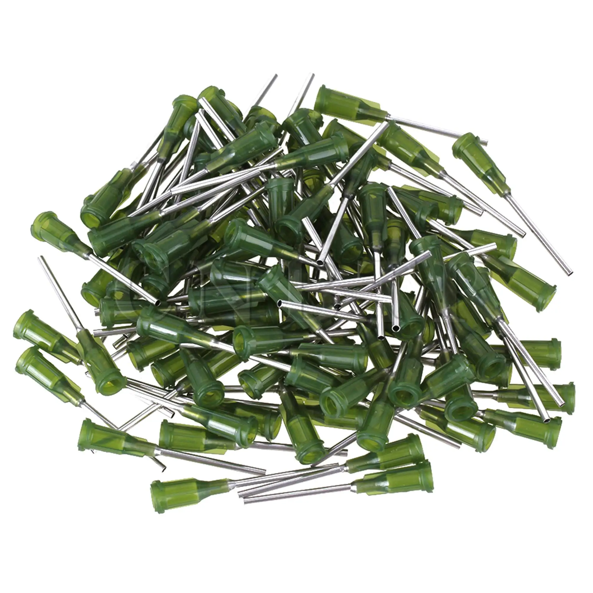 

CNBTR 100Pcs 1 Inch Length Dispensing Blunt Accessory Tips 14Ga Olive and Silver