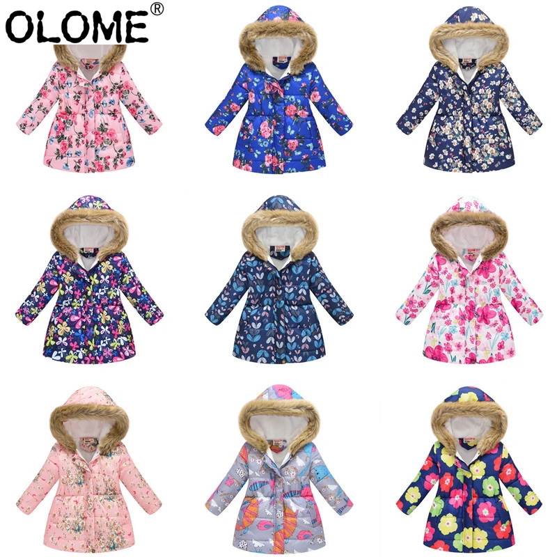 Детская куртка с капюшоном OLOME меховым воротником|Пальто и парки| |