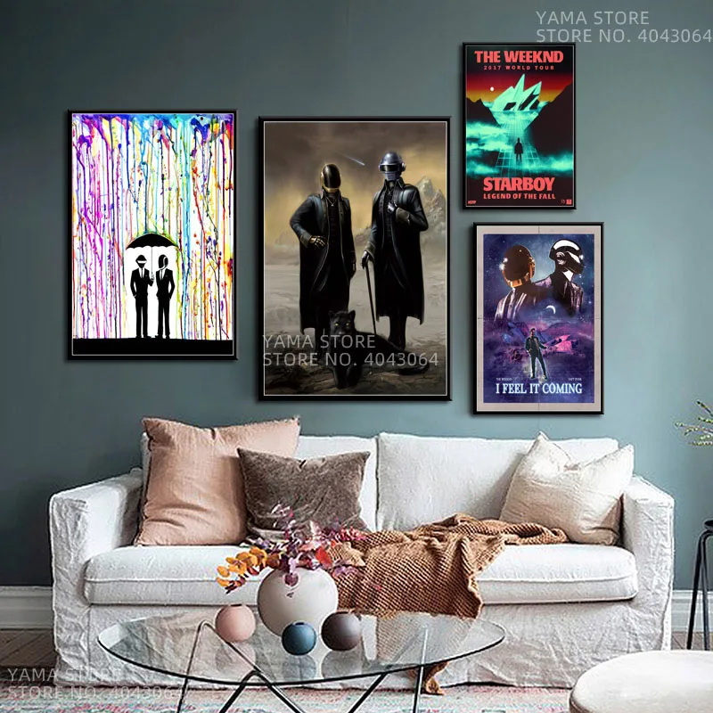 J269 Daft Punk The Weeknd Starboy металлик горячий DJ хип хоп подарок настенный художественный