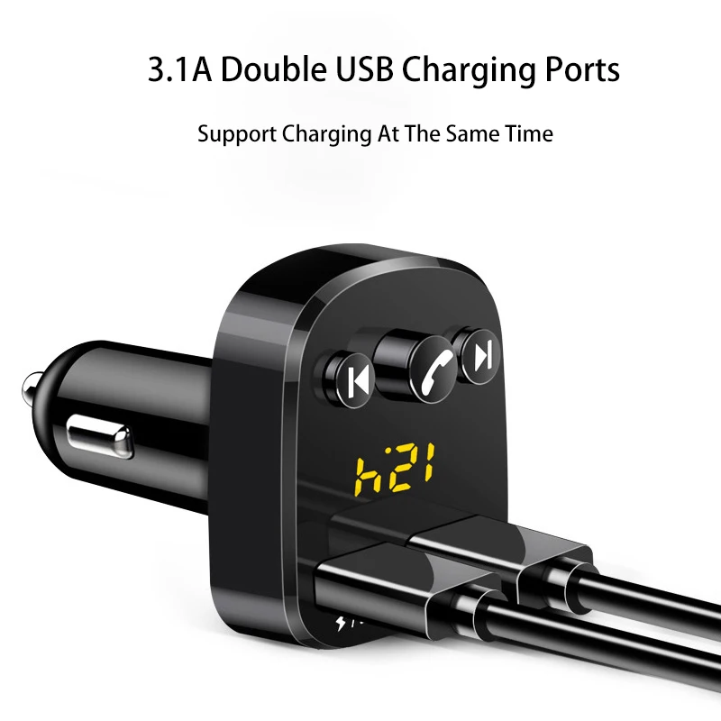 Автомобильный Bluetooth-приемник VAORLO 3 1 А 2 USB-порта | Мобильные телефоны и аксессуары